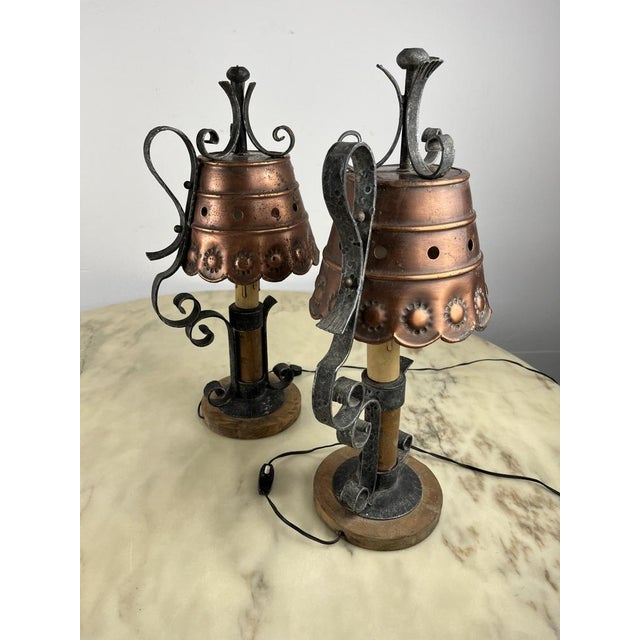 Brutalist Italian Table Lamps, 1960s, Set of 2 For Sale - Image 18 of 18