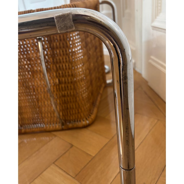 Brown MR10 Rattan Cantilever Chairs, Set of 2 For Sale - Image 8 of 13