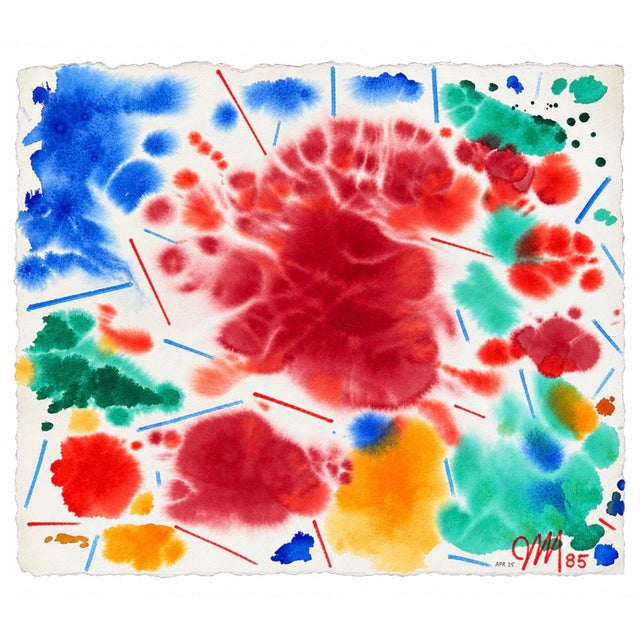Important Museum Abstract Expressionist Watercolor #4 James McCray, Dated ‘85, Signed, 22.25” X 31” For Sale - Image 10 of 10