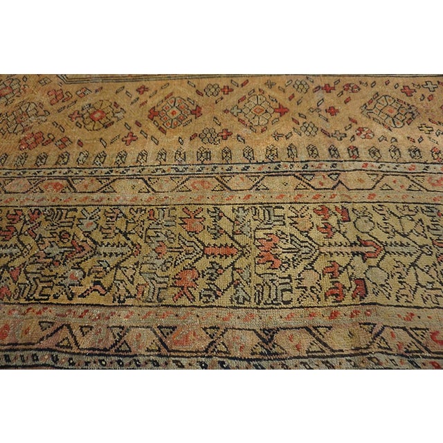 1890s Antique Square Ivory Hand Knotted Medallion Tribal Turkish Oushak Wool Rug For Sale - Image 4 of 16
