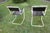 Mid-Century Iron and Wood Painted Garden Chairs, Set of 2 For Sale - Image 6 of 11