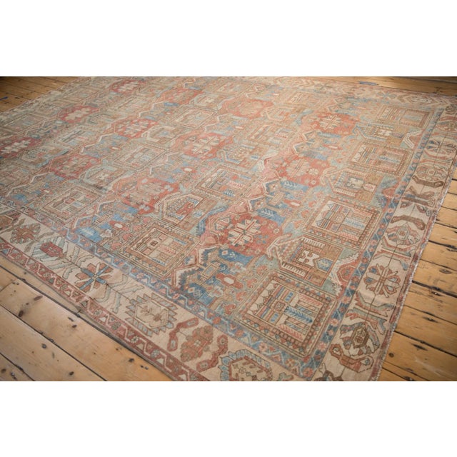 Textile Vintage Distressed Bakhtiari Carpet - 9'3" X 11'4" For Sale - Image 7 of 11