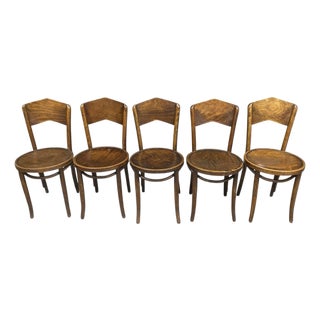 Antique John Weiss Mfg. Co. Thonet Bentwood Parlor Chairs Set of 5 For Sale