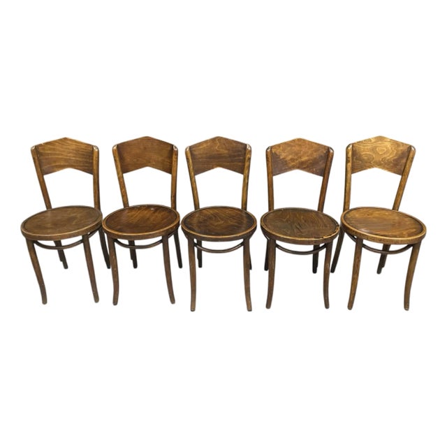 Antique John Weiss Mfg. Co. Thonet Bentwood Parlor Chairs Set of 5 For Sale
