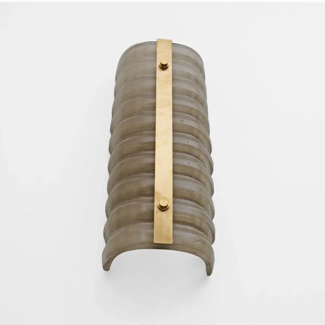 2000 - 2009 Italian Modern Brass and Smoke Murano Glass Wall Sconces, 2000s, Set of 2 For Sale - Image 5 of 11