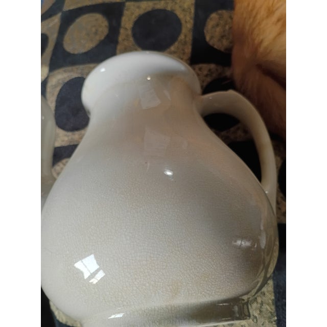 Authentic antique English stone china teapot manufactured by Henry Burgess of Burslem, Staffordshire, dating to...