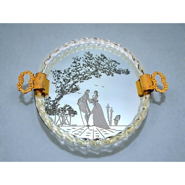 Bring the romantic charm of Venice into your home with this splendid vintage tray, a classic example of mid-twentieth-...
