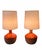 Vintage Mid Century Modern 1960s Lava Drip Glazed Ceramic Set of Table Lamps Pair For Sale - Image 4 of 11