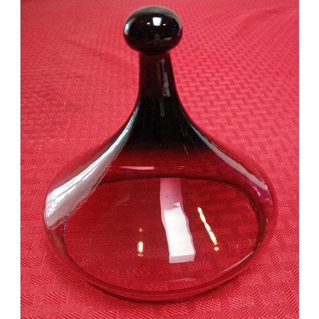 Beautiful amethyst apothecary glass jar from Empoli Italy, which is known for their apothecary jars with circus tent lids...