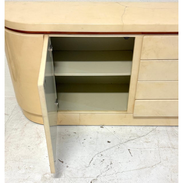 Monumental Karl Springer Goatskin Lacquer Credenza / Sideboard For Sale In West Palm - Image 6 of 18