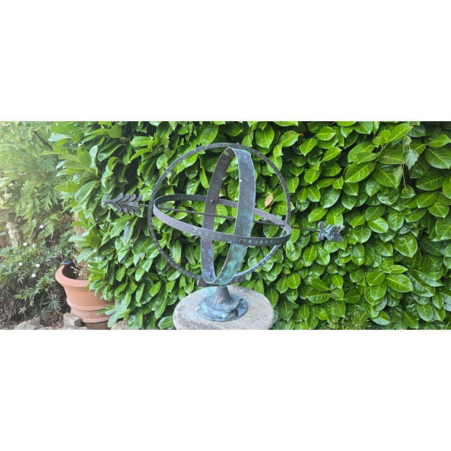 Weathered Armillary Sphere Sundial, 1930s For Sale - Image 12 of 13