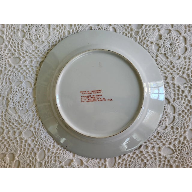 Japanese Large 1930s Japanese Porcelain Butterfly and Floral Plate or Platter For Sale - Image 3 of 7