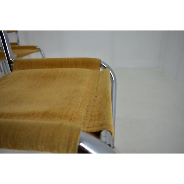 Chrome Dining Chairs attributed to Viliam Chlebo, Czechoslovakia, 1980s, Set of 4 For Sale - Image 9 of 17