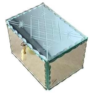 French Mirrored Jewelry Box, 1940s