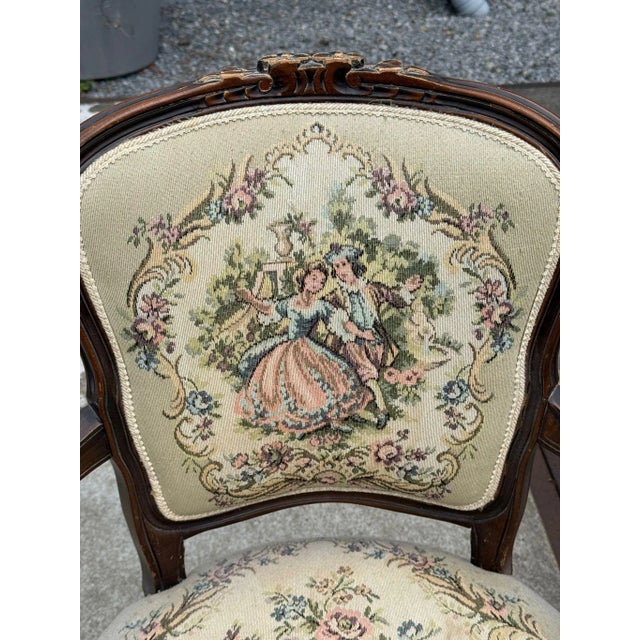 Antique French Louis XV Style Armchair, 1920s For Sale - Image 4 of 14