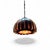 The Fiesta pendant. Wonderful pendant constructed with internal copper slats and with external contrasting slats in black...