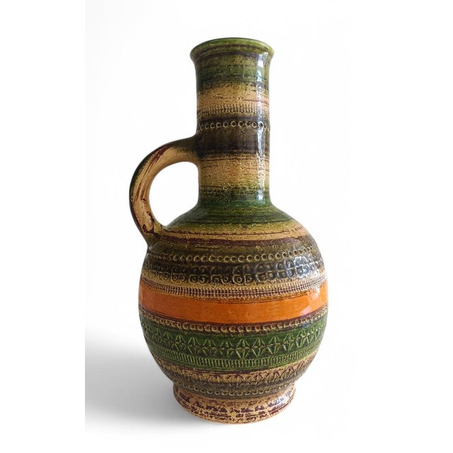 Ceramic Large Italian Italian Ceramic Vase/Pitcher by Aldo Londi for Bitossi, 1960s For Sale - Image 7 of 15