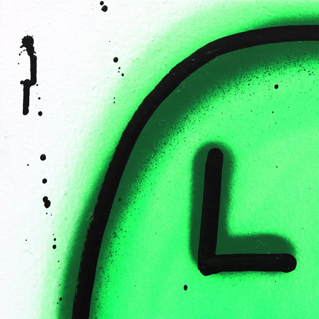 2020s Green Googles - Original Colorful Abstract Mixed Media Painting on Canvas by Amber Goldhammer For Sale - Image 5 of 9