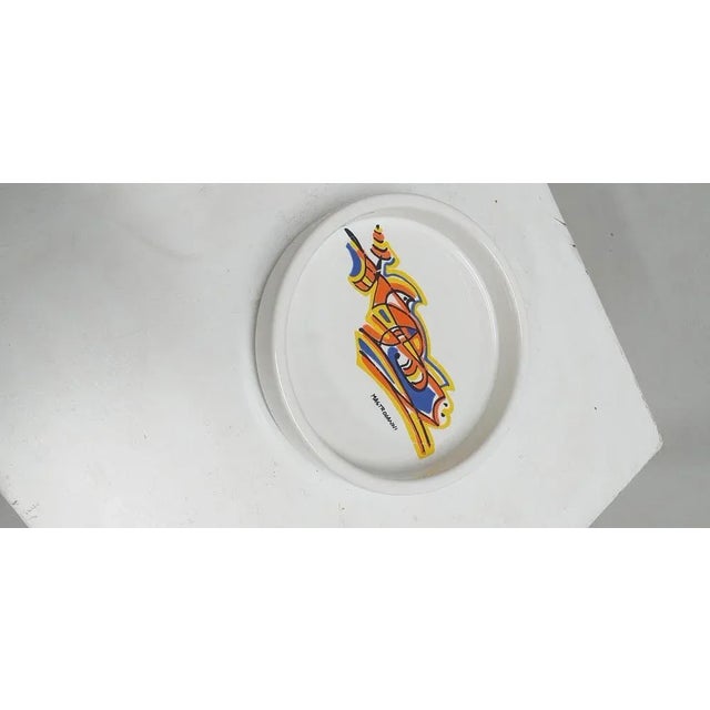 Ceramic Saucer with Umberto Mastroianni Painting, 1970s For Sale - Image 4 of 5