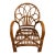 1960s Mid-Century Pencil Reed Rattan and Bamboo Fan Back Chair For Sale