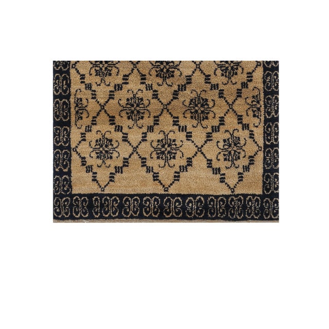 Mid-Century Modern Vintage Turkish Yellow Karapinar Tulu Rug 3'7'' X 6'3'' For Sale - Image 3 of 11