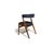 Wood Six Mid 20th Century Curved Back Dining Chairs in Navy Leather For Sale - Image 7 of 16