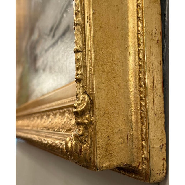 Gold Nils Hans Christiansen Winter Landscape Painting. Denmark, Early 20th Century. For Sale - Image 8 of 16