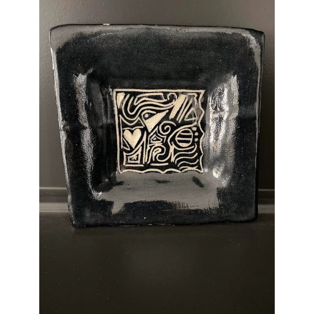 Ceramic Vintage Studio Pottery Postmodern Dish For Sale - Image 7 of 8