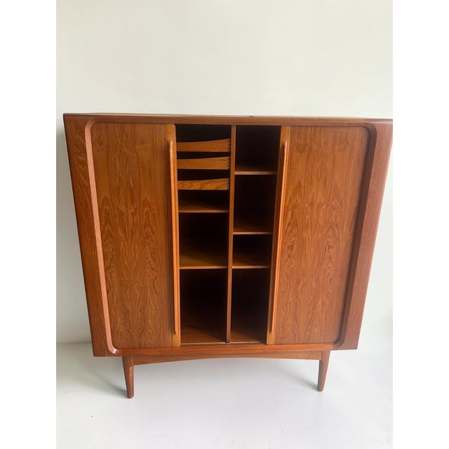 Bernhard Pedersen & Son Vintage Danish Teak Highboard from Bernhard Pedersen & Søn, 1960s For Sale - Image 4 of 18