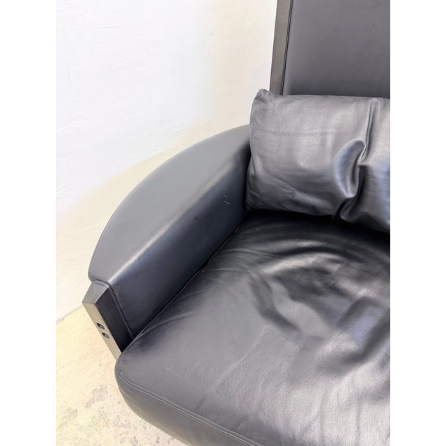 Umberto Asnago Black Leather Peggy Lounge Chairs for Georgetti, 1990s - A Pair For Sale - Image 18 of 18