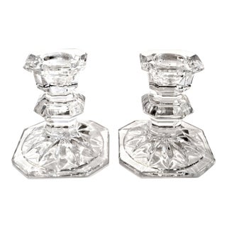 Mikasa Slovenia Crystal Candlestick Holders - a Pair For Sale