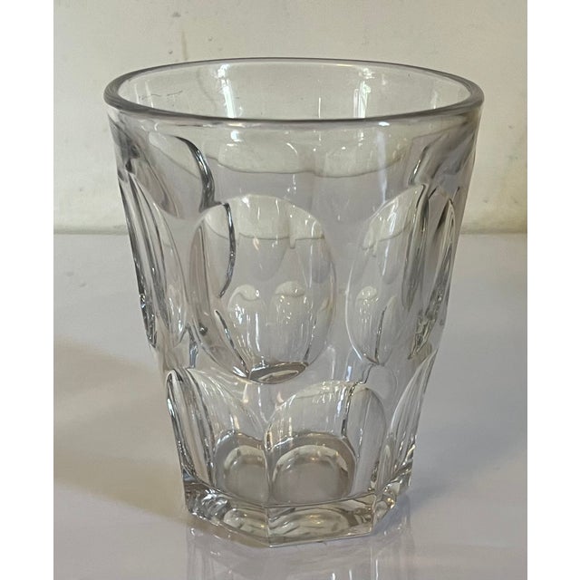 Large antique mid 19th century American Classical Ashburton flint glass whiskey tumbler or flip circa 1850. Measures 4...