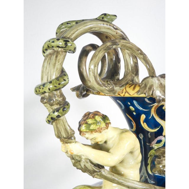 Large Triptych Vases by Richard Ginori, 1900, Set of 3 For Sale - Image 9 of 18