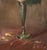Illegibly Signed Still Life of Roses Oil, 1930 For Sale - Image 4 of 7