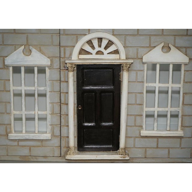 Tall Antique Georgian Painted Town House Wardrobe with Drawers For Sale - Image 6 of 16