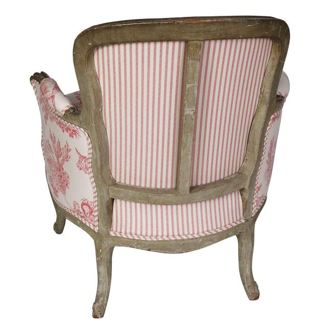 Pair of French Bergère Chairs For Sale - Image 4 of 4