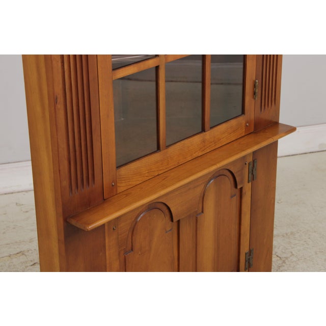 Pair Stickley Cherry Valley Corner China Cabinets For Sale - Image 12 of 18
