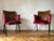 Pair of theater armchairs Refode in the red design red velvet of the 1950s Good conservative state Solid and functional...