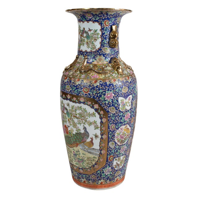 Big Chinese Qing Dynasty or Tongzhi Porcelain Vases For Sale - Image 15 of 16