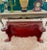 Brick Red Early 20th Century Small Antique Red Asian Table With Scroll Legs For Sale - Image 8 of 12