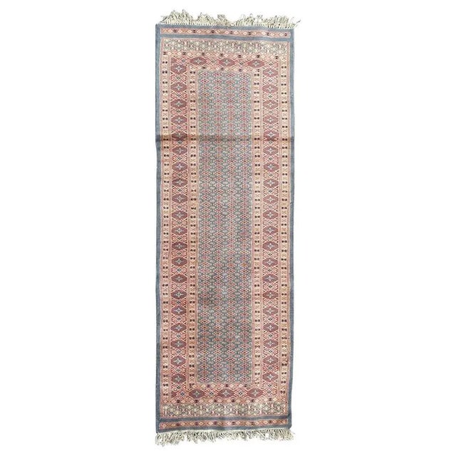 Vintage Rustic Wool Pakistani Runner, 1980s For Sale - Image 14 of 14