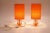 Space Age Table Lamps with Orange Shades, 1970s, Set of 2 For Sale - Image 4 of 8