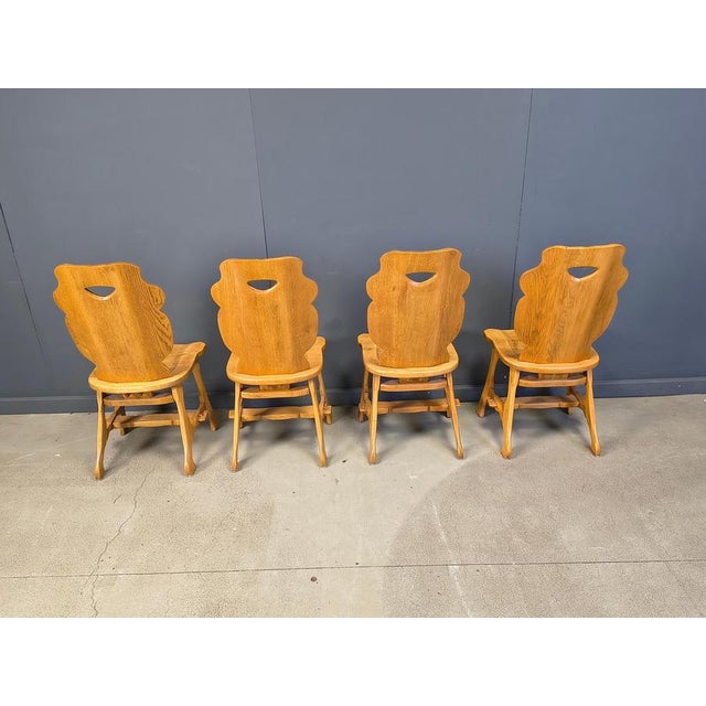 Vintage Rustic Dining Chairs, 1960s, Set of 4 For Sale - Image 6 of 14