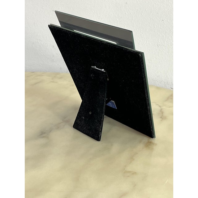 Silver Art Deco Mirrored Glass Photo Holder, 1940s For Sale - Image 8 of 14