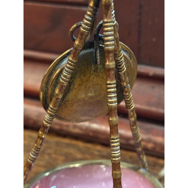 Antique 19th Century Brass & Painted Glass Jewelry Catch For Sale - Image 4 of 8