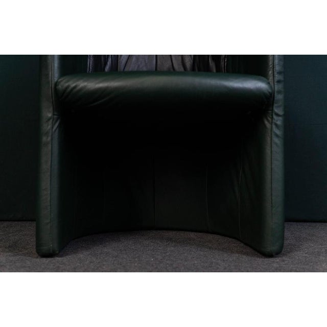 Vintage Black Leather Armchair For Sale - Image 12 of 18