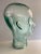 Vintage Green Glass Mannequin Head For Sale - Image 4 of 7