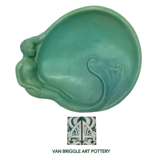 Van Briggle Mermaid Plate / Dish For Sale In Houston - Image 6 of 6