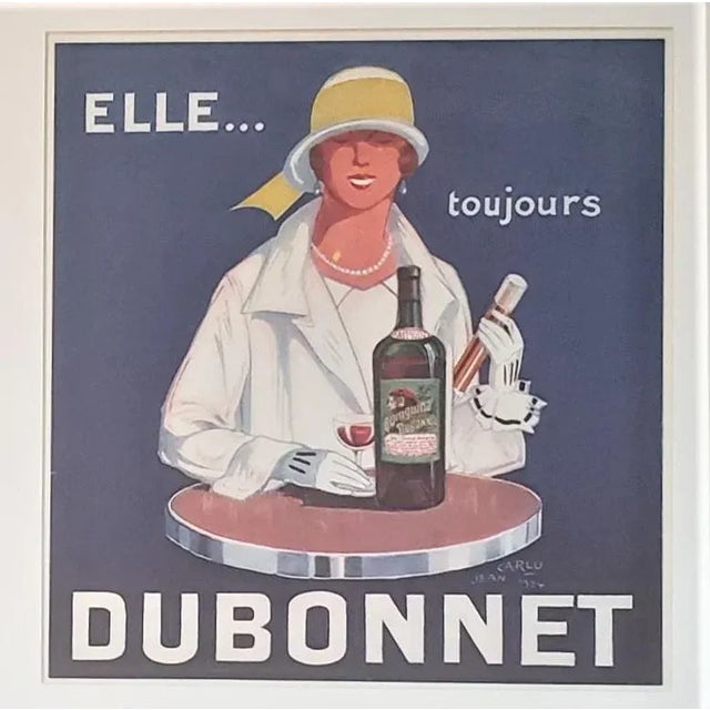 Art Deco 1924 Rair PAIR-Dubonnet Print-By Jean Carlu, Matted For Sale - Image 3 of 9