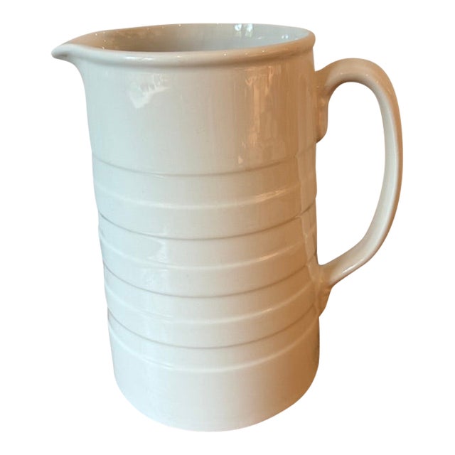 Late 20th Century Ralph Lauren Ironstone Pitcher Vase, Made in England For Sale